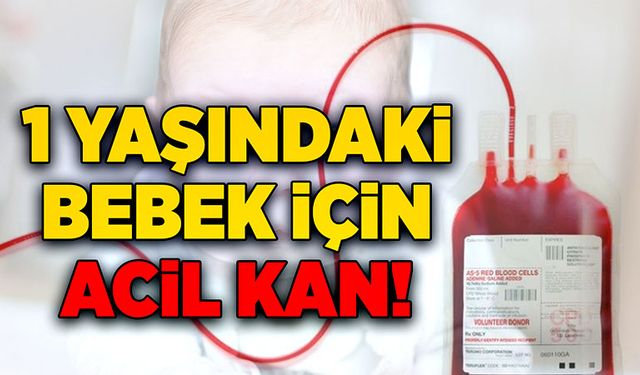 1 yaşındaki bebek için acil kan!