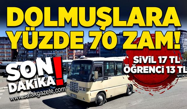 Zonguldak'ta dolmuşlara yüzde 70 zam! Fatura yine vatandaşa çıktı!