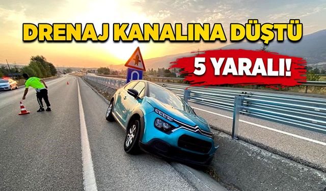 Drenaj kanalına düştü: 5 yaralı