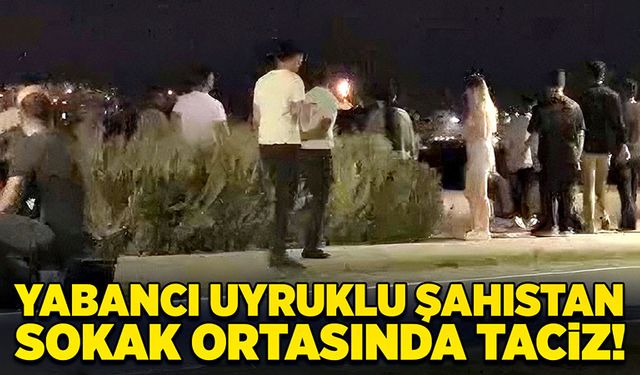 Yabancı uyruklu şahıstan sokak ortasında taciz!