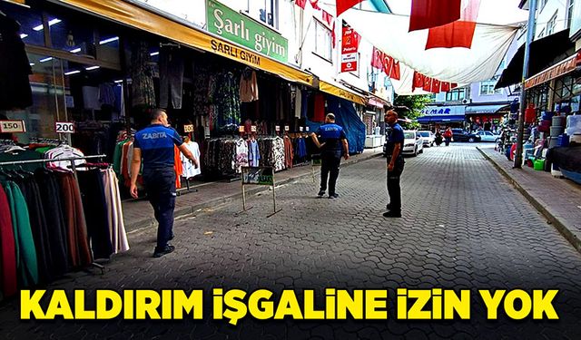 Kaldırım işgaline izin yok