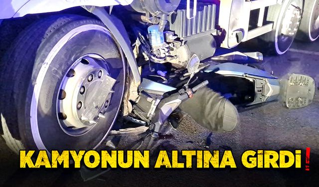 Kamyonun altına girdi!