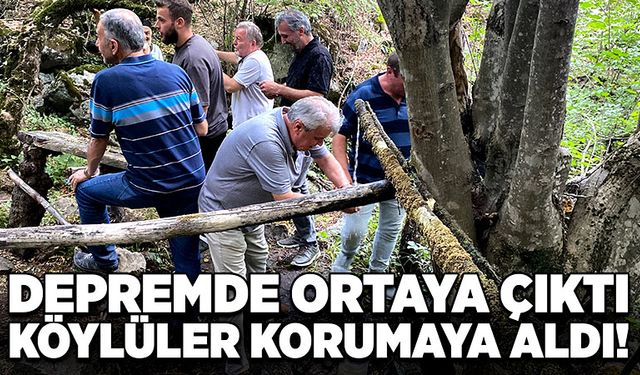 Depremde ortaya çıktı, köylüler korumaya aldı!