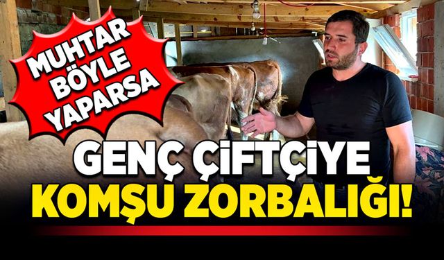 Muhtar böyle yaparsa... Genç çiftçiye komşu zorbalığı!