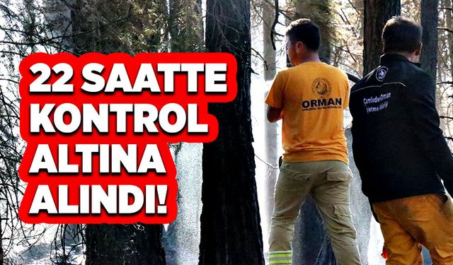 Orman yangını 22 saatte kontrol altına alındı!