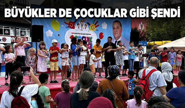 Büyükler de çocuklar gibi şendi