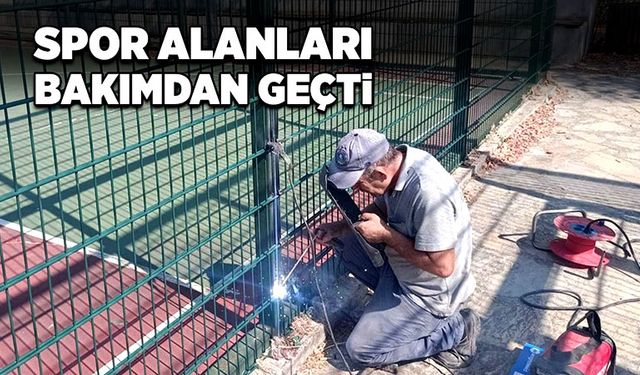 Spor alanları bakımdan geçti