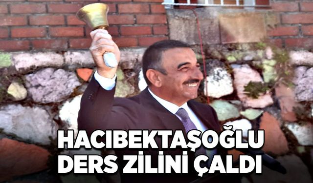 Vali Hacıbektaşoğlu’ndan çocuklara büyük ilgi.  Hacıbektaşoğlu ders zilini çaldı