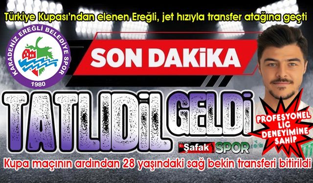 Türkiye Kupası’ndan elenen Ereğli Belediyespor’da bir futbolcu gitti, bir futbolcu geldi