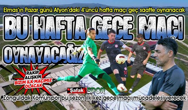 Zonguldak Kömürspor, Pazar günü Afyon'da “gece maçı”nda puan arayacak