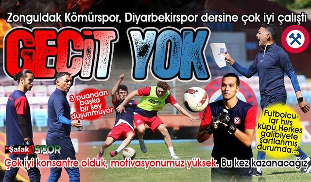 Zonguldak Kömürsporlu futbolculardan galibiyet sözü... “Ne yapıp edip Diyarbekirspor’u yeneceğiz”
