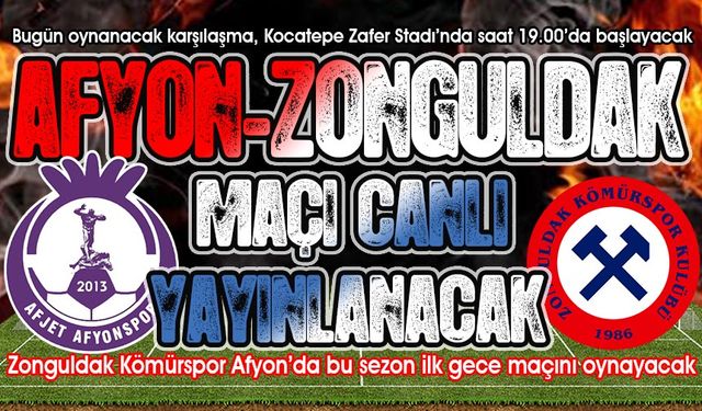 Afyonspor-Zonguldak Kömürspor maçını hangi kanal yayınlayacak?