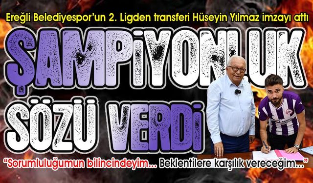 Ereğli Belediyespor “flaş transfer” için imza töreni düzenledi... Transfer şov yaptılar