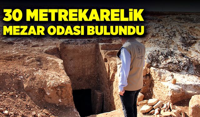 30 metrekarelik mezar odası bulundu