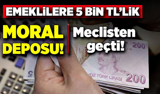 Emeklilere 5 bin TL’lik moral deposu!