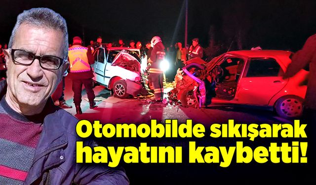 Otomobilde sıkışarak can verdi!