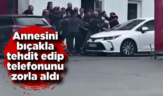 Annesini darp eden şahıs çevredekilerin saldırısına uğradı