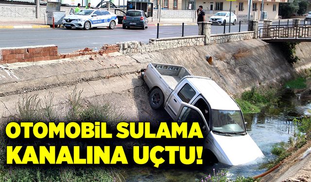 Otomobil sulama kanalına uçtu!