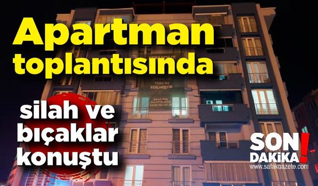 Kastamonu'da apartman toplantısında silah ve bıçaklar konuştu