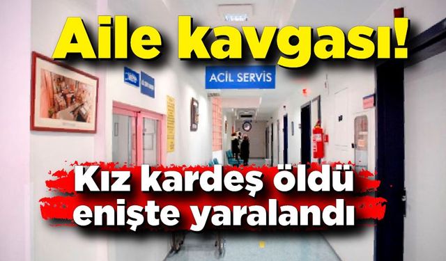 Aile kavgası! Kız kardeş öldü, enişte yaralandı!