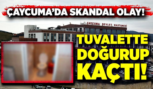 Çaycuma’da skandal olay! Tuvalette doğurup kaçtı