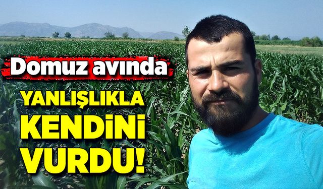 Domuz avına giderken yanlışlıkla kendini vurdu