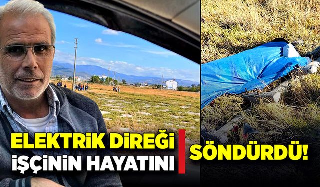 Elektrik direği işçinin hayatını 'söndürdü'!