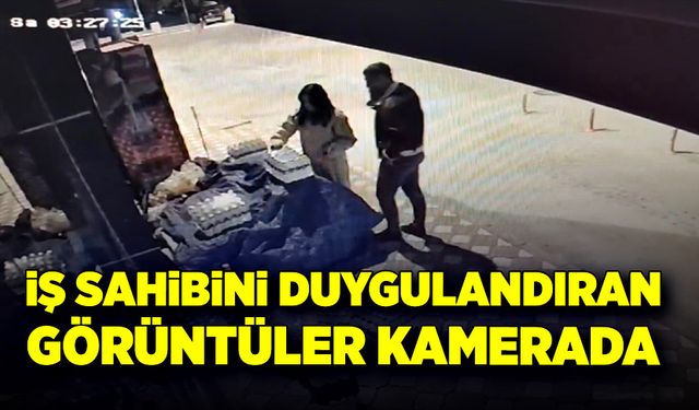 İş sahibini duygulandıran görüntüler kamerada!