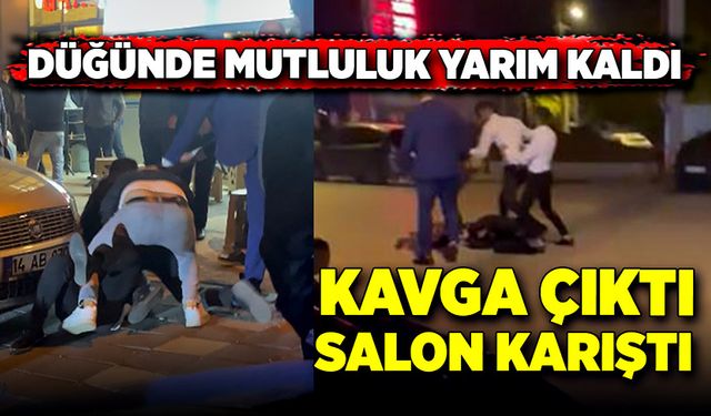 Düğünde mutluluk yarım kaldı! Kavga çıktı, salon karıştı!