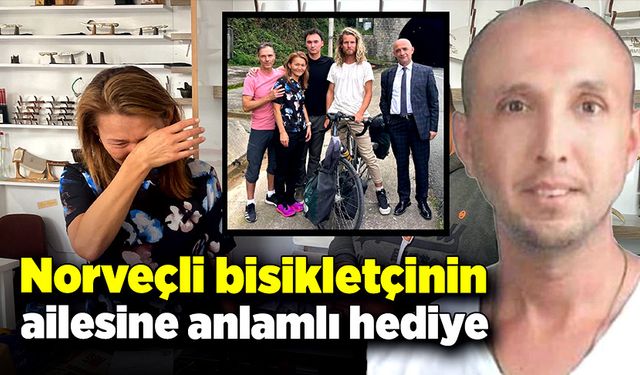 Norveçli bisikletçinin ailesine anlamlı hediye