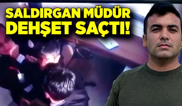 Saldırgan müdür, güvenlik personelini darp etti!