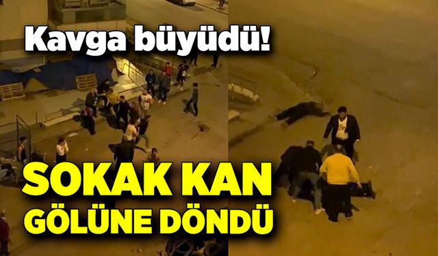 Kavga büyüdü, sokak kan gölüne döndü!