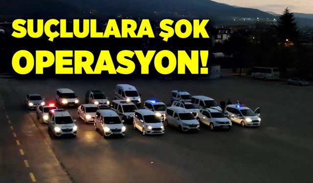 Bolu'da suçlulara 'şok' operasyon! 12 gözaltı