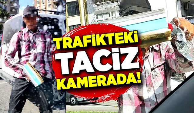 Trafikteki taciz kamerada!