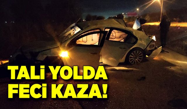 Tali yolda feci kaza!