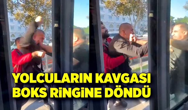 Yolcuların kavgası, boks ringine döndü!