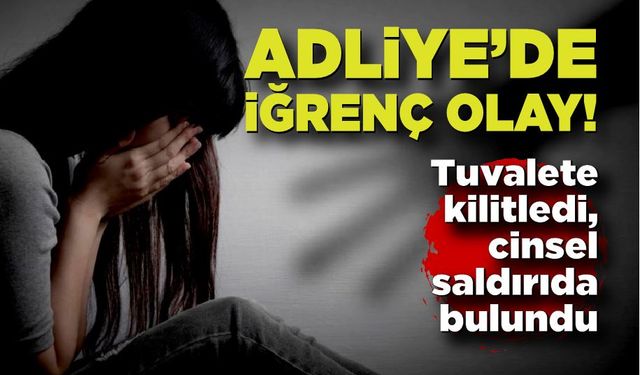 Adliyede iğrenç olay! Tuvalete kilitledi, cinsel saldırıda bulundu