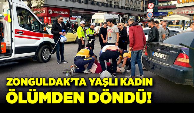 Yaşlı kadın Gazipaşa Caddesi’nde ölümden döndü!