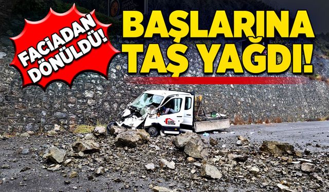 Başlarına taş yağdı! Faciadan dönüldü!