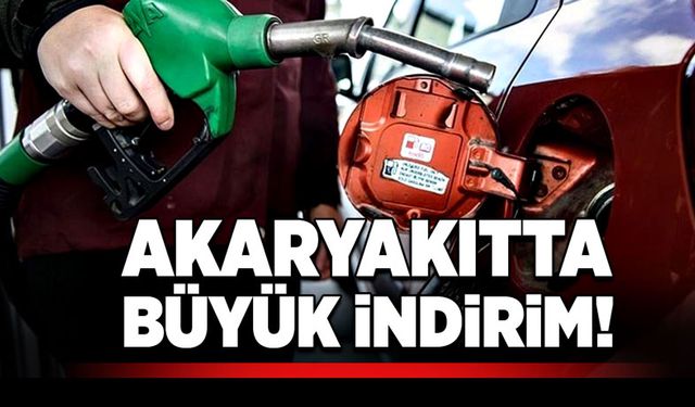 Akaryakıtta büyük indirim!