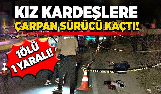 Kız kardeşlere çarpan sürücü kaçtı!