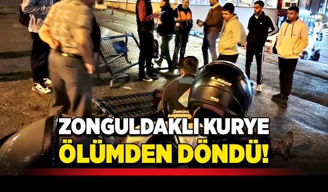 Zonguldaklı kurye ölümden döndü!