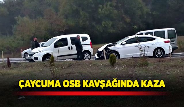 Çaycuma OSB kavşağında kaza!