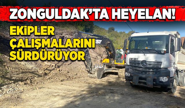 Zonguldak’ta heyelan! Ekipler çalışmalarını sürdürüyor