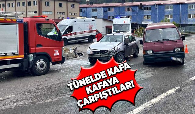 Tünelde kafa kafaya çarpıştılar!