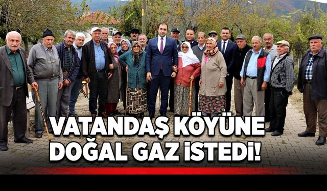 Vatandaş köyüne doğal gaz istedi!