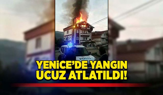 Yenice’de yangın ucuz atlatıldı!