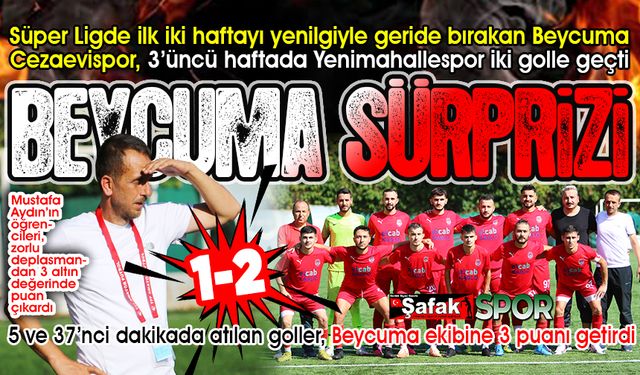 Beycuma Cezaevispor zorlu deplasmanda güldü... İlk galibiyet iki golle geldi: 1-2