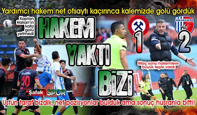 Zonguldak Kömürspor yine hakem kurbanı... Ofsaytı nasıl görmezsin hoca! 1-2