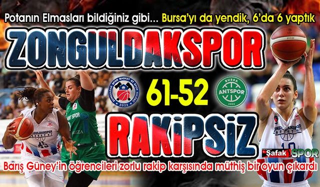 Karadeniz fırtınası Zonguldakspor... Potanın Elmasları durdurulamıyor: 61-52